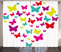 Butterfly Heart Love Curtain