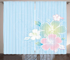 Hibiscus Exotic Plant Curtain