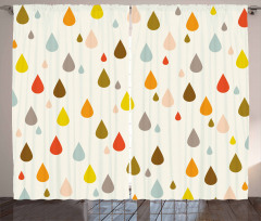 Retro Water Drops Rain Curtain