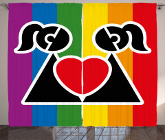 Love Wins Gay Couple Curtain