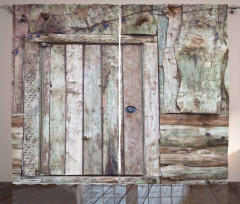 Old Barn Door Cottage Curtain