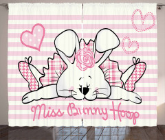 Miss Bunny Hoop Love Curtain