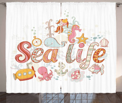 Marine Life Theme Curtain