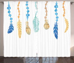 Colorful Bird Design Curtain