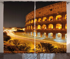 Colleseum at Night Rome Curtain
