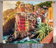 Riomaggiore at Sunset Curtain