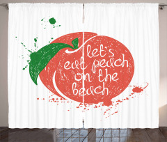 Soft Fruit Quirky Words Curtain
