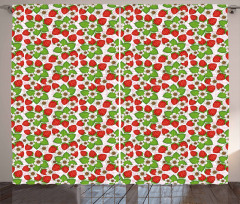 Strawberries Summertime Curtain