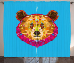 Geometric Head Poly Effect Curtain