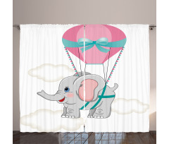 Elephant Air Balloon Curtain