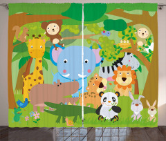 Funny Wildlife Mammals Curtain