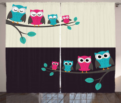 Family of Owls Curtain