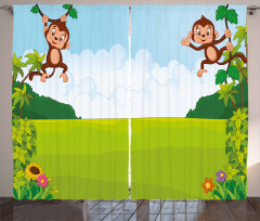 Monkeys on Vines Curtain