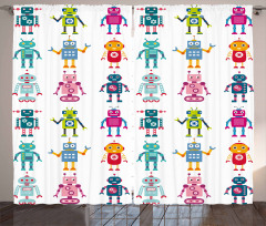 Cartoon Robot Curtain