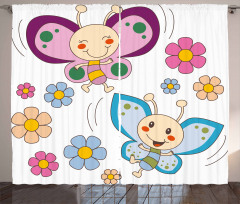 Baby Butterfly Couple Curtain