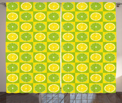 Lemon Lime Pop Art Curtain