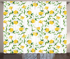 Botanical Theme Curtain