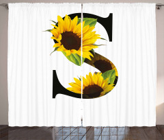 Sunflower Art Design Curtain