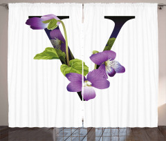 Viola Sororia Flower Curtain