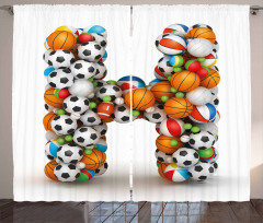 Gaming Balls Sports Curtain