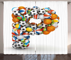 Game Sports Typography Curtain