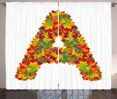 Autumn Themed Capital Curtain