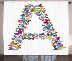 Butterfly Font Style Curtain