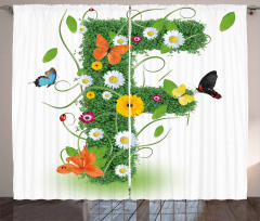 Animals and Flowers F Curtain
