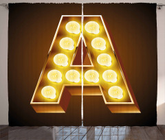 First Letter ABC Design Curtain