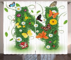 Daisy Butterfly Garden Curtain