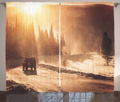 Colorado Mountain Road Curtain