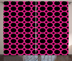 Symmetric Spots Retro Curtain