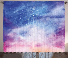 Watercolor Space Curtain
