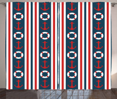 Stripes Maritime Curtain