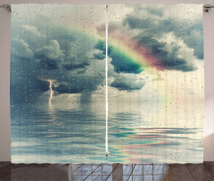 Romantic Water Drops Rainbow Curtain