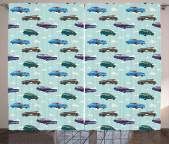 Abstarct Design Retro Ride Curtain