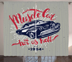 Muscle Car Hot as Hell Curtain