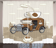 Old Fashioned Ride Coffee Curtain