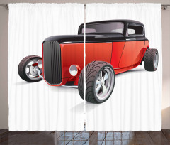 Nostalgic American Wheels Curtain