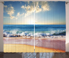 Summer Day Coast and Sea Curtain