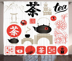 Japanese Tea Culture Curtain