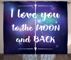 Outer Space Phrase Curtain