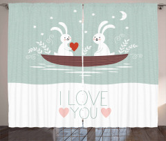 Rabbit Couple Sail Curtain