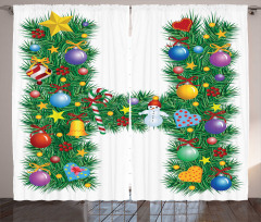 Uppercase Letter Tree Curtain