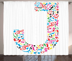 J Typography Curtain
