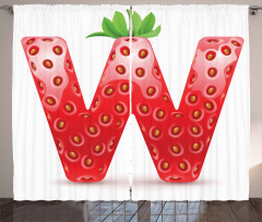 Capital W Strawberry Curtain