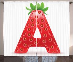 Fun Strawberry Theme Curtain