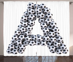 Soccer Balls Capital Curtain