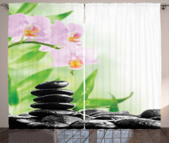Basalt Stones Orchid Curtain