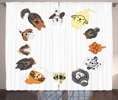 Various Cartoon Dog Design Curtain